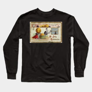 Antique Halloween Postcard. Long Sleeve T-Shirt